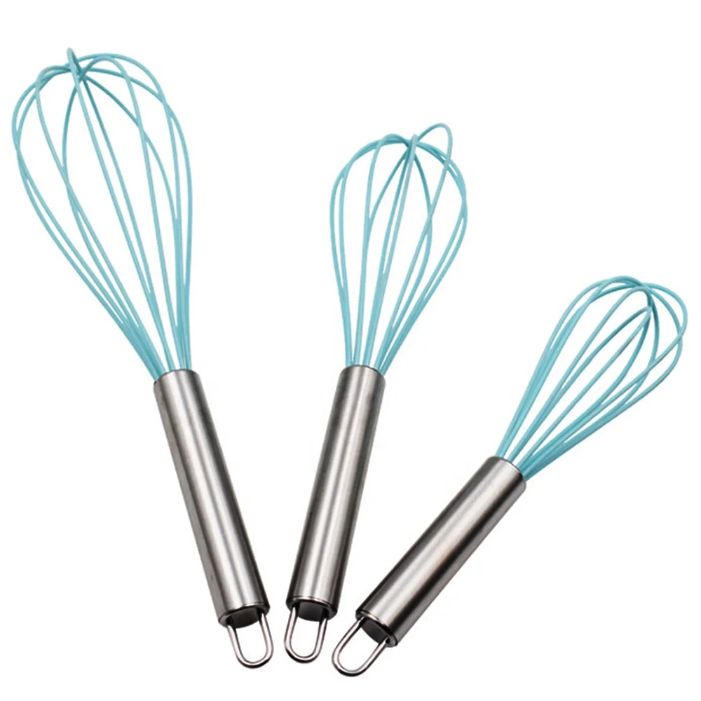 8/10/12 inches Stainless Steel Balloon Wire Whisk Manual Egg Beater Mixer Kitchen Baking Utensil Milk Cream Butter Whisk Mixer
