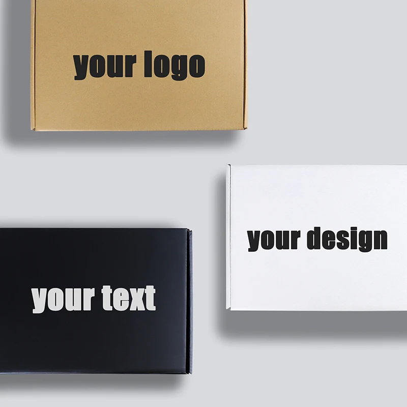 Wholesale Custom Printed Logo Clothing Retail Gift shoe packing Corrugated Mailer Box Shipping Paper Boxes
