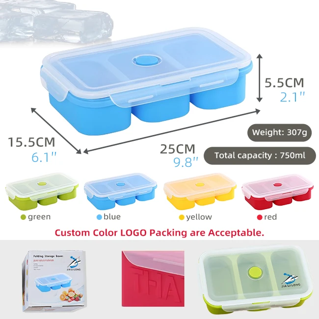 Home Kitchen Multi color Soup jelly maker Freezer Storage Containers Food Grade Silicone mold ice cube Tray soup cube mold