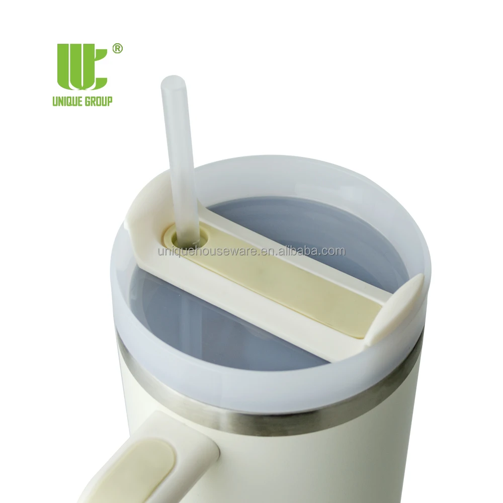 40oz Stainless Steel Thermos Vacuum Mug Thermal Cup Sublimation Tumbler with Straw and Handle