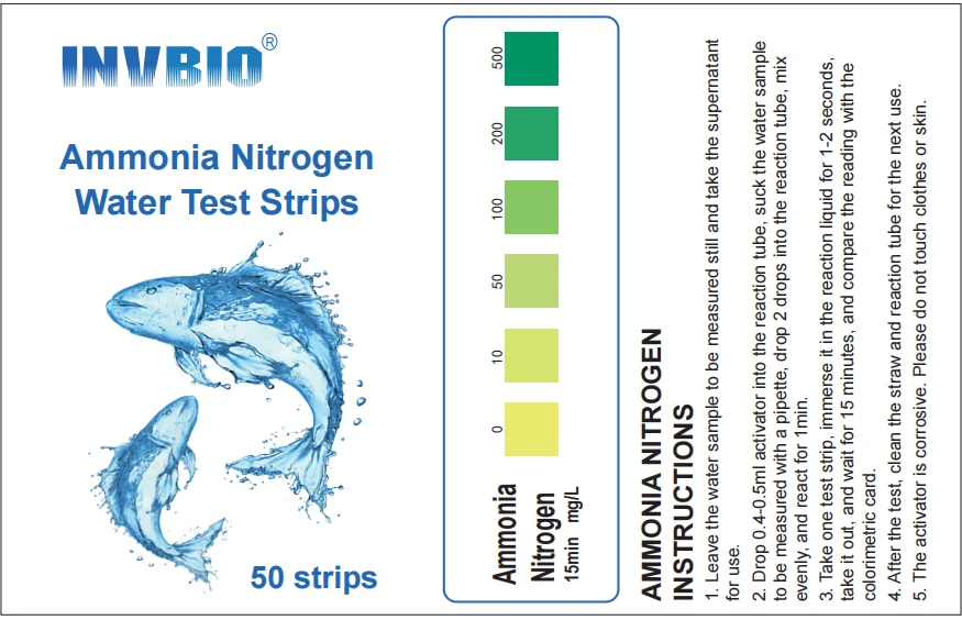 ammonia water test fish tank lead strip