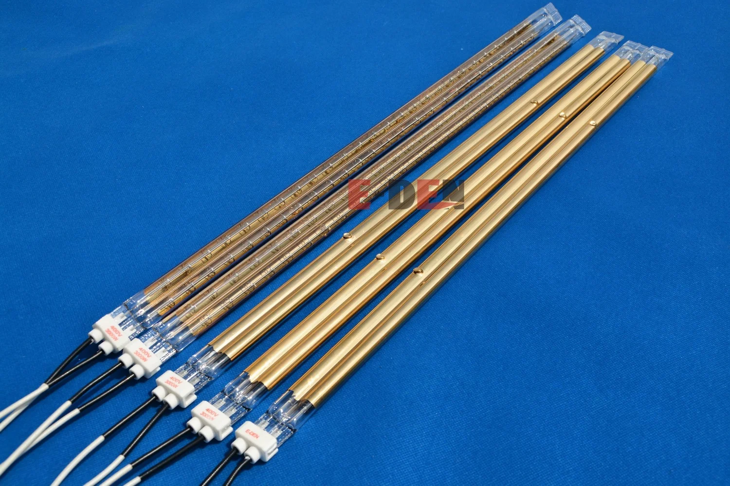 Gold Reflector Twin Tube IR Emitter Lamp High Efficiency Infrared Heating Emitter Lamp