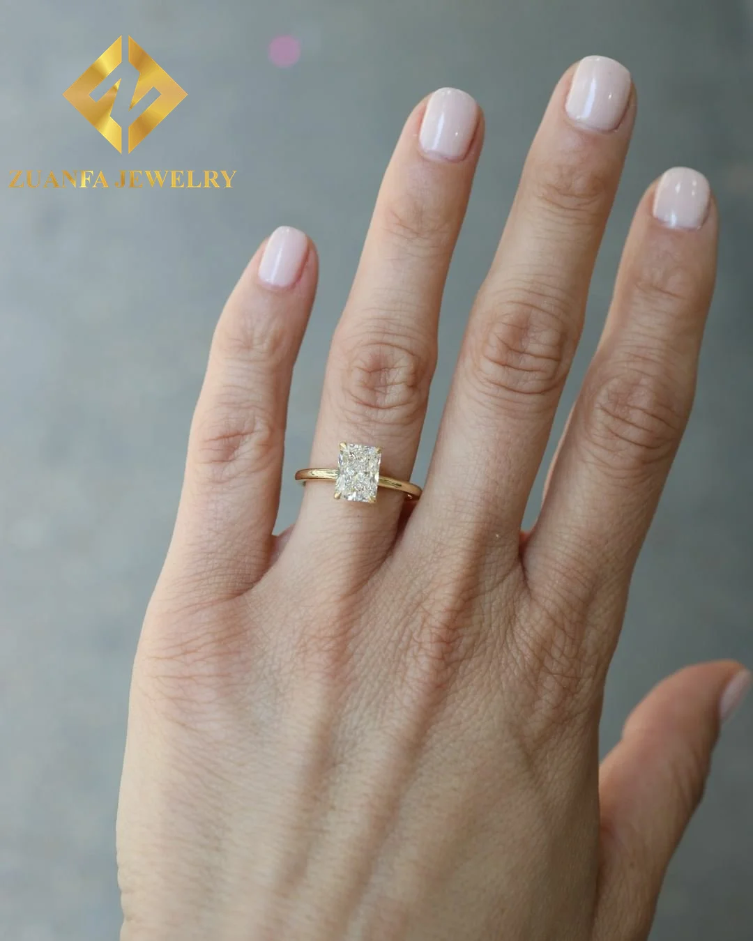 Обручальные кольца из цельного золота GRA moissanite 10 карат