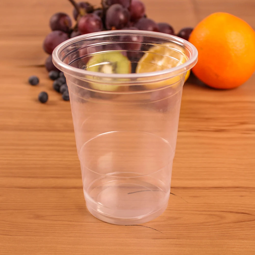 12oz Disposable Cup Clear Glass Color With Dome Lid Cup