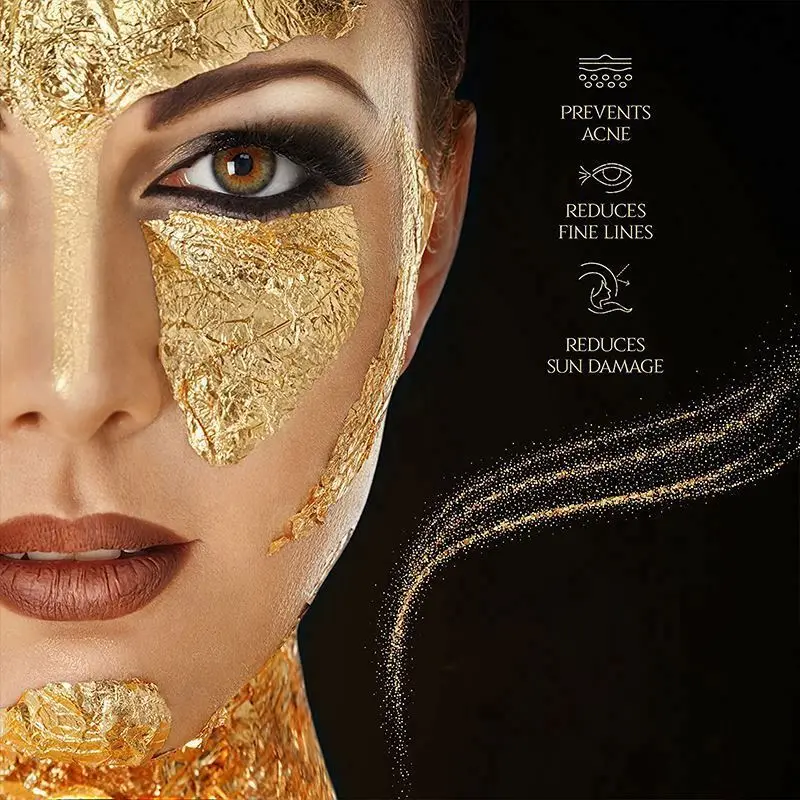 24k Leaf Sheets Food Grade For Cake Baking Wine Coffee Decor Facial Spa 8x8cm 25pcs/book Pure Gold Foil Booklet