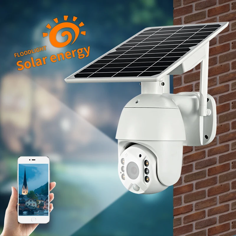 VESAFE Effective Color Night Vision 20-30 Meters 355 Degree Rotation 360 Degree Monitoring Solar Camera