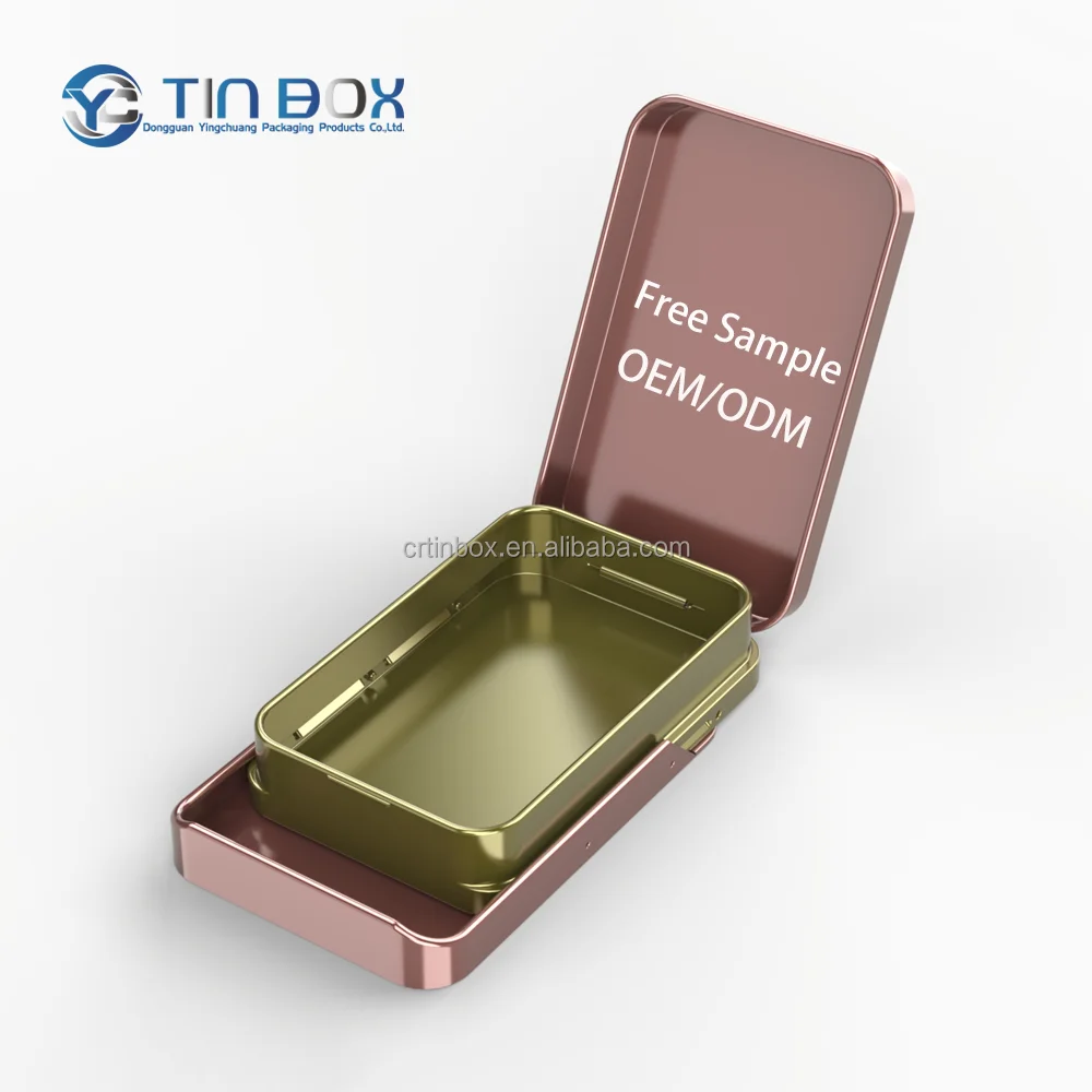 Прямая Продажа с фабрики мини-упаковка для табака все металлические защищенные от детей жестяная коробка черная устойчивая к скольжению