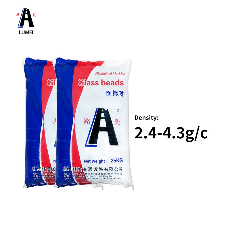 AASHTO thermoplastic paint traffic glass beads mixed /drop-on Microspheres  glass bead road marking