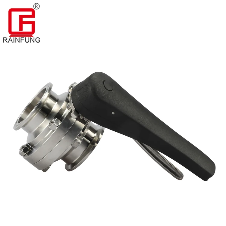 Промышленные клапаны, гидравлический регулятор, клапан типа вафли, санитарный SS304 1,5 дюйма TC, зажим, Ручной Клапан-Бабочка