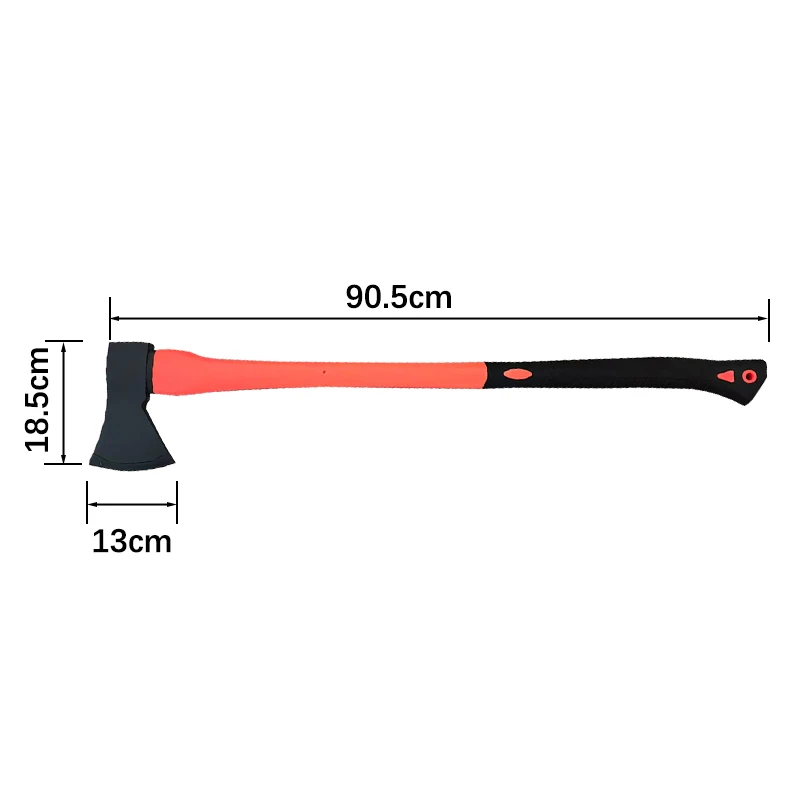 Fire axe with plastic handle high carbon steel Logging axe multi-purpose axe
