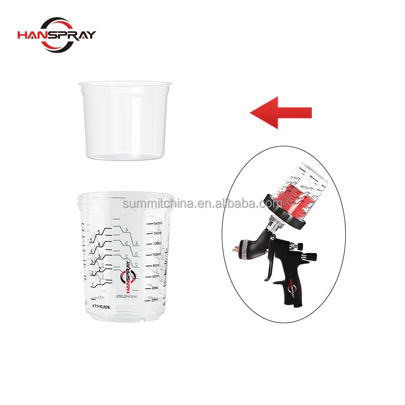Plastic Cup Manufacture Spray Gun Mix Tank Air Spray Gun Quick-Connect Wash-Free Tank Paint Cup