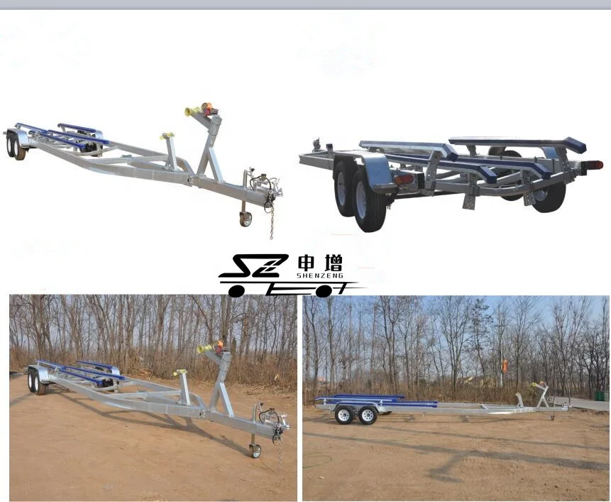Galvanized 28 ft tandem axle boat trailer for 30 ft boat