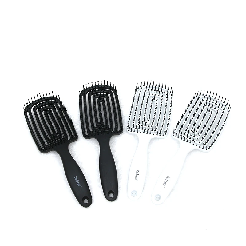 
professional plastic tangle detangling hairbrush hair comb brush wholesale 