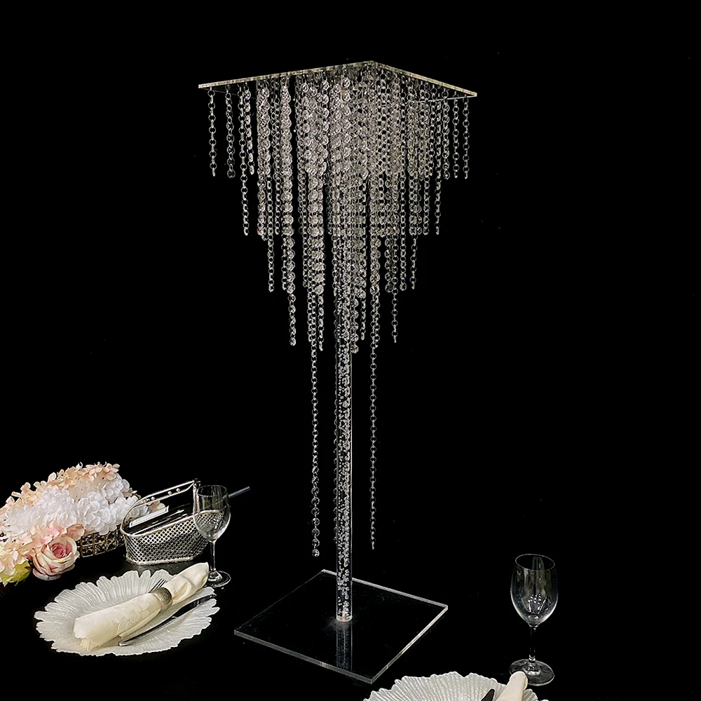 New Hot Style Luxury Wedding Decoration Transparent Acrylic Flower Stand for Table Centerpiece