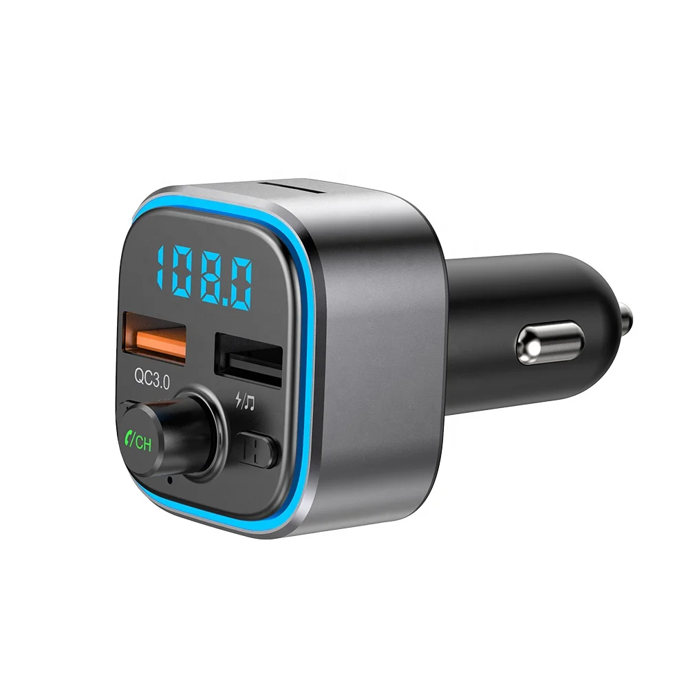 AGETUNR T32 Bluetooth V5.0 автомобильный комплект U диск/SD карта QC3.0 зарядное устройство Громкая связь стерео FM-передатчик MP3-плеер световой