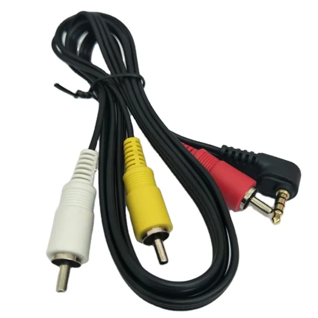 premium 3 in 1 DC3.5mm to 3 rca male audio camera cable