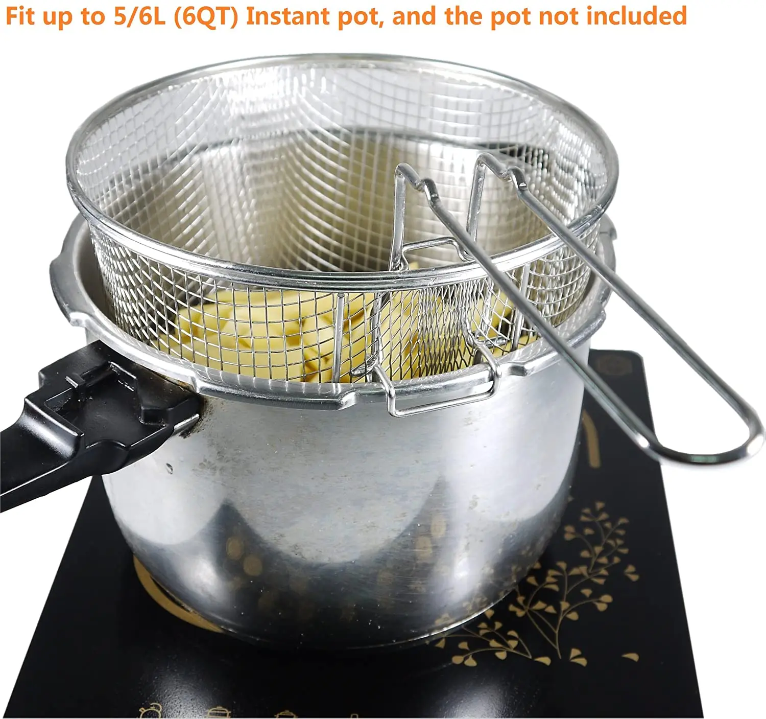 Wire Chip Fryer Basket, Mini Stainless Steel Chips Deep Fry Baskets Food Presentation Strainer Potato Cooking Tool