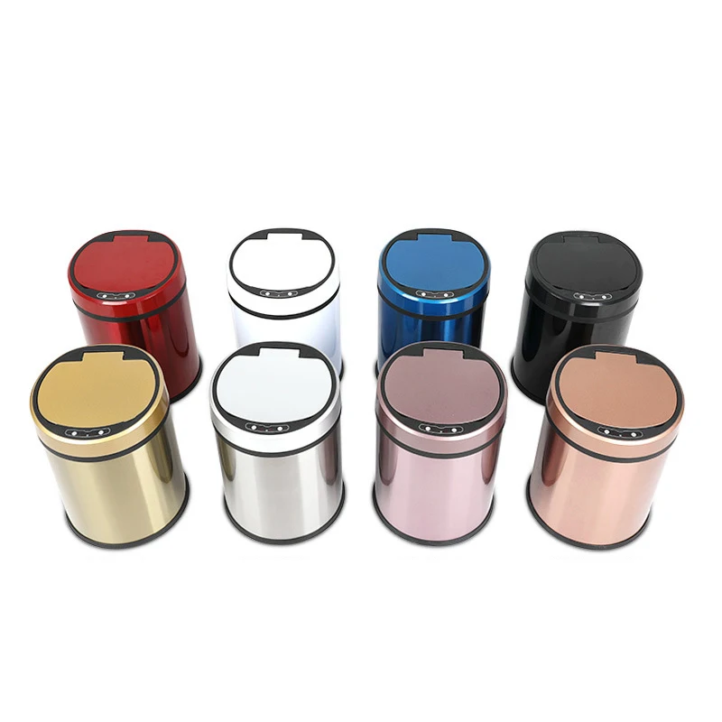 New arrival kitchen 6/8/12L stainless steel waste garbage bin touch less sensor-activated lid garbage bin for home