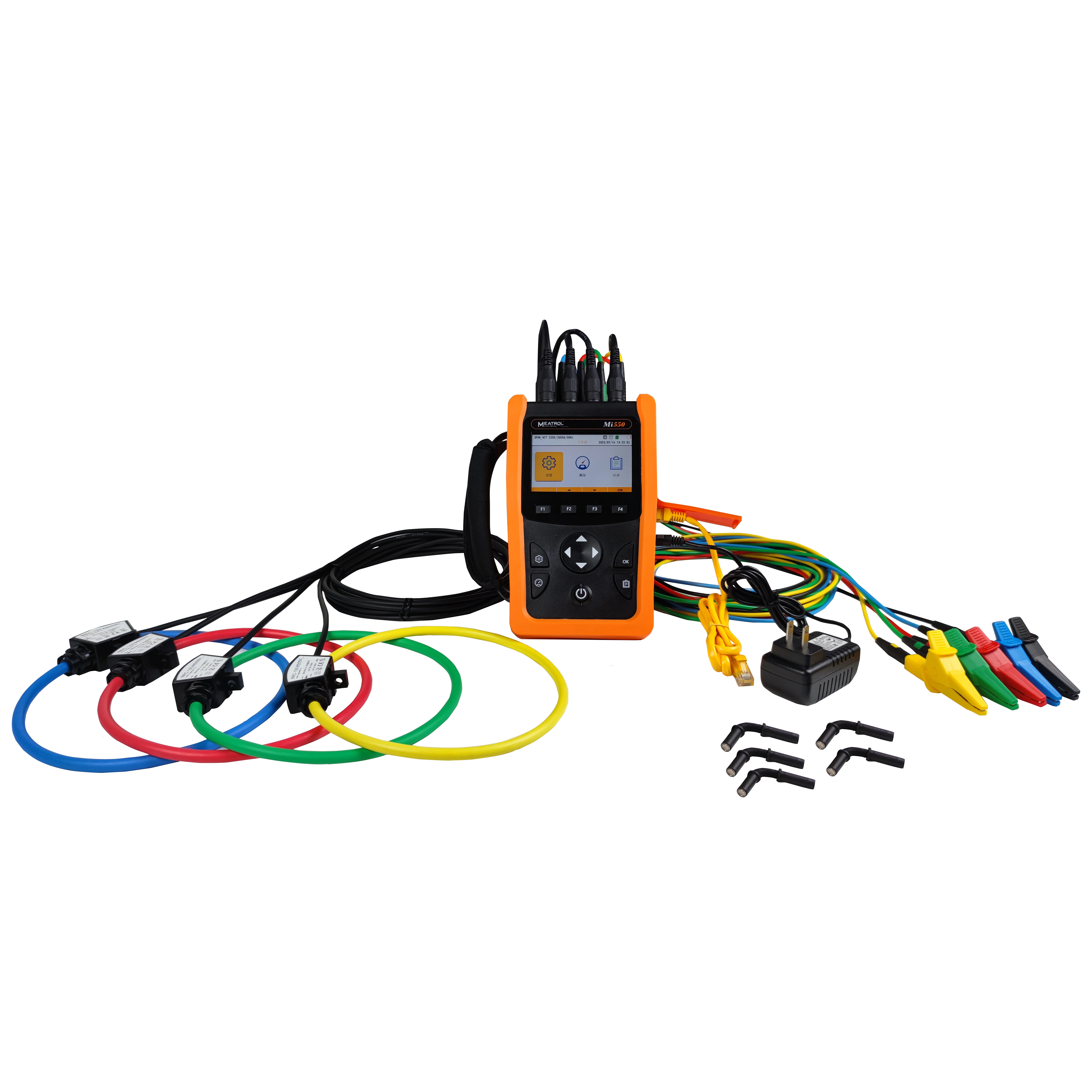 Power Analyzer handheld electrical energy analyzer meter 4 channel voltage current USB 3 phase multi function meter