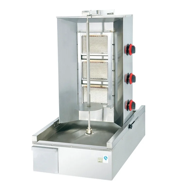 High Efficiency Shawarma Grill bbq Machine LPG 3 Burners Shawarma Machine Gas Burner Doner Kebab