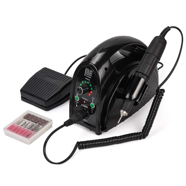 Professional 65W Strong Nail Drill Manicure Machine Pedicure Electric Strong 35000 RPM File Bits Nails Art Equipment nail drill