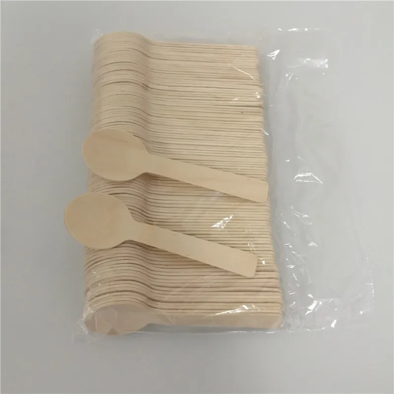 China Wholesale biodegradable disposable wooden spoon ice cream