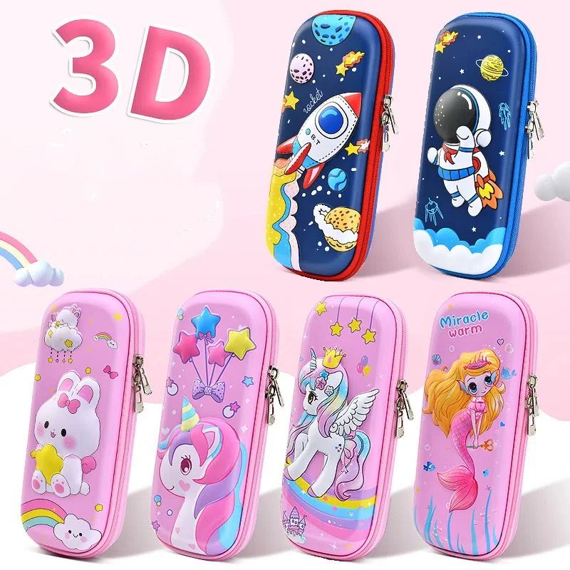 X910-1 3D детские милые Kawaii девочки Eva пенал для школы канцелярские товары магазин карандашей сумки