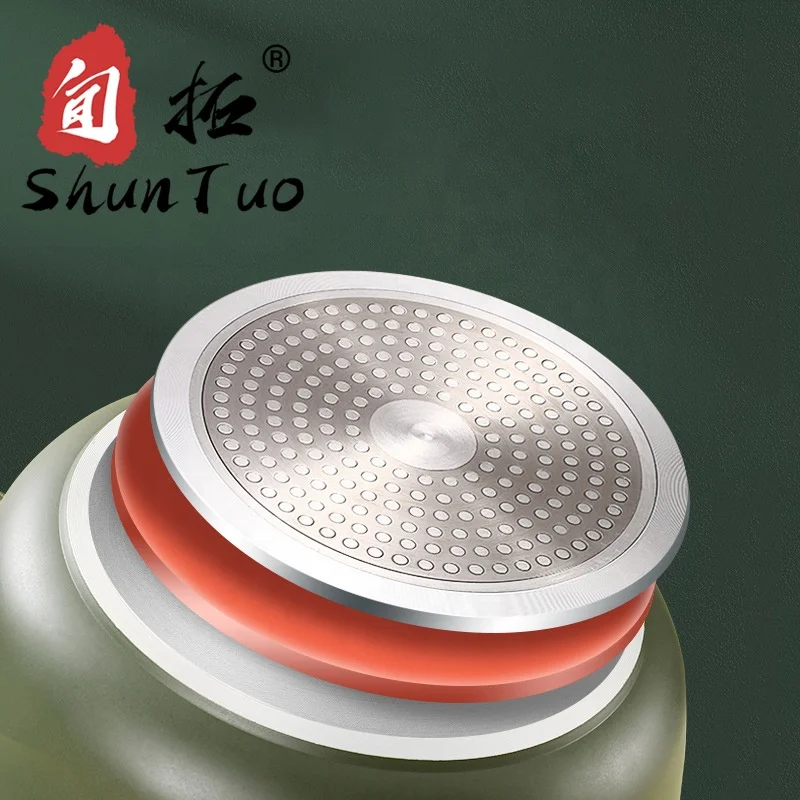 
20cm cooking non stick induction single buttom cookware set soup pot casserole aluminum stockpot 