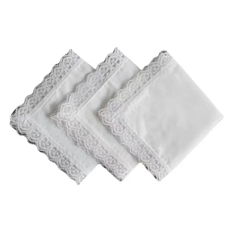 Cotton  Handkerchief With Lace