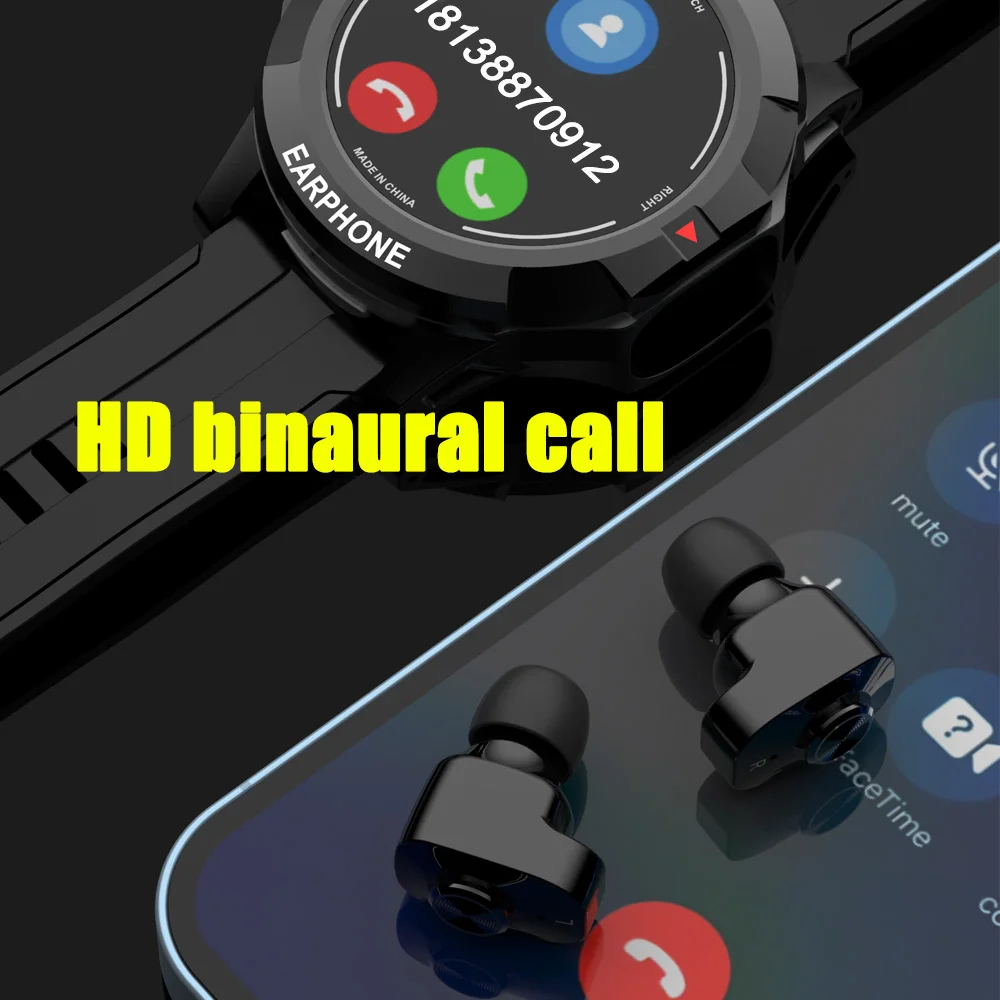 2022 Hot sell  2in1 OEM TWS wireless earbuds Watch phone call SD card  Music health reminder Smart watch