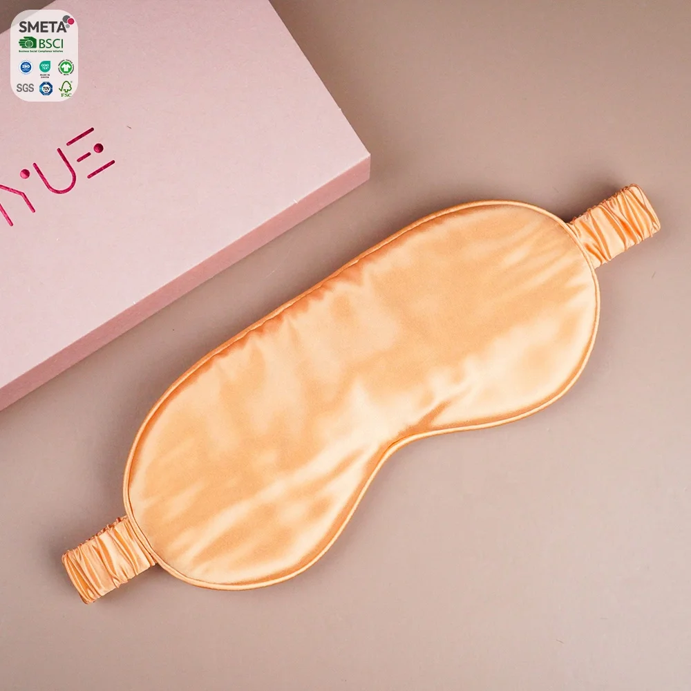 2024 New Product 100% Mulberry Silk Eye Mask With Elastic Strap For Sleeping