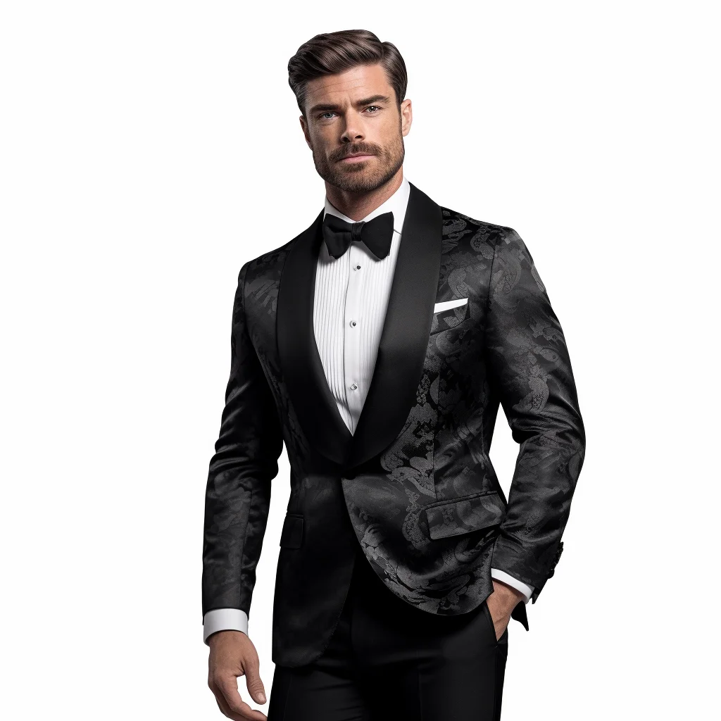 Hot Sale Fashionable Luxury Elegant Men Floral Blazer Suit Jacket Dinner Party Prom Wedding Stylish Tuxedo