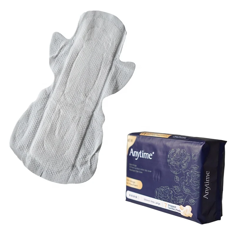 Anytime Super Absorption Best Quality 320Mm 8.5g Night Women Feminine Sanitary Napkin Long Pads Soft Cotton Pads