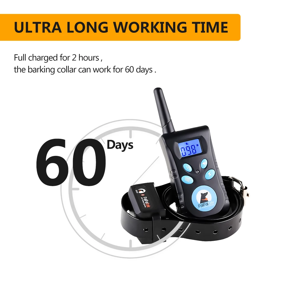 Amazon Top Seller Dog training collar 2-IN-1 Pet Beep Shock Vibration electric shocker dog collar rechargeable Waterproof