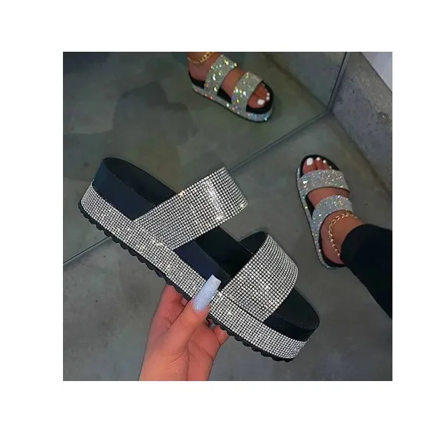 Flat Slides Shoes Summer Flats Sandals New Model Nonslip Fashionable Trendy for Women and Ladies PU