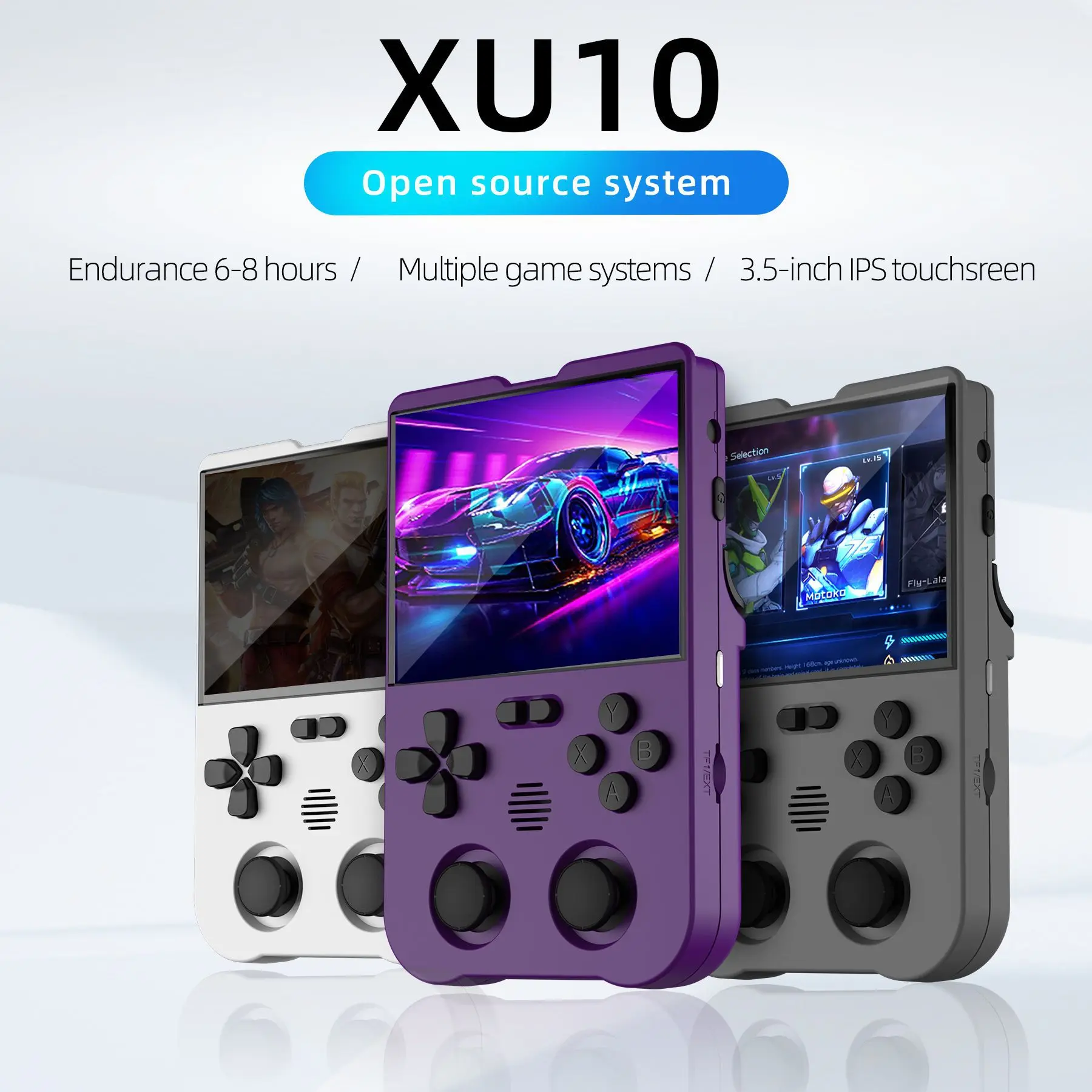 rts pocket gamepad XU10 mini portable handheld console open source linux retro video game console player box PS1 N64 N ES PSP