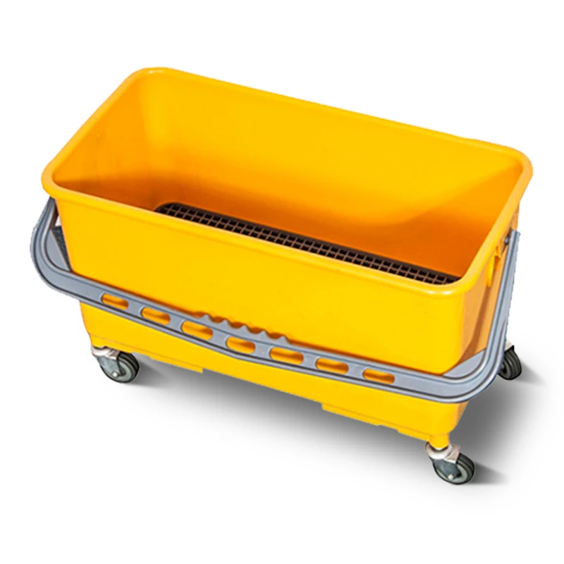 Wholesale hot sale 26L hotel commercial household yellow mop bucket spot bucket cleaning wax bucket