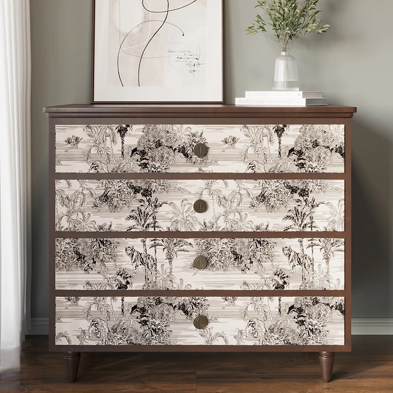 Custom  Rainforest Wallpaper Self Adhesive Furniture Covering Dark Peel And Stick  Forest Trees Luxury Wallpaper For Home