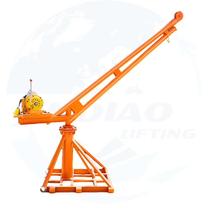 Hand Operation Mobile Mini Crane 300 kg 500 kg 1000 kg Portable Small Lift Floor Crane