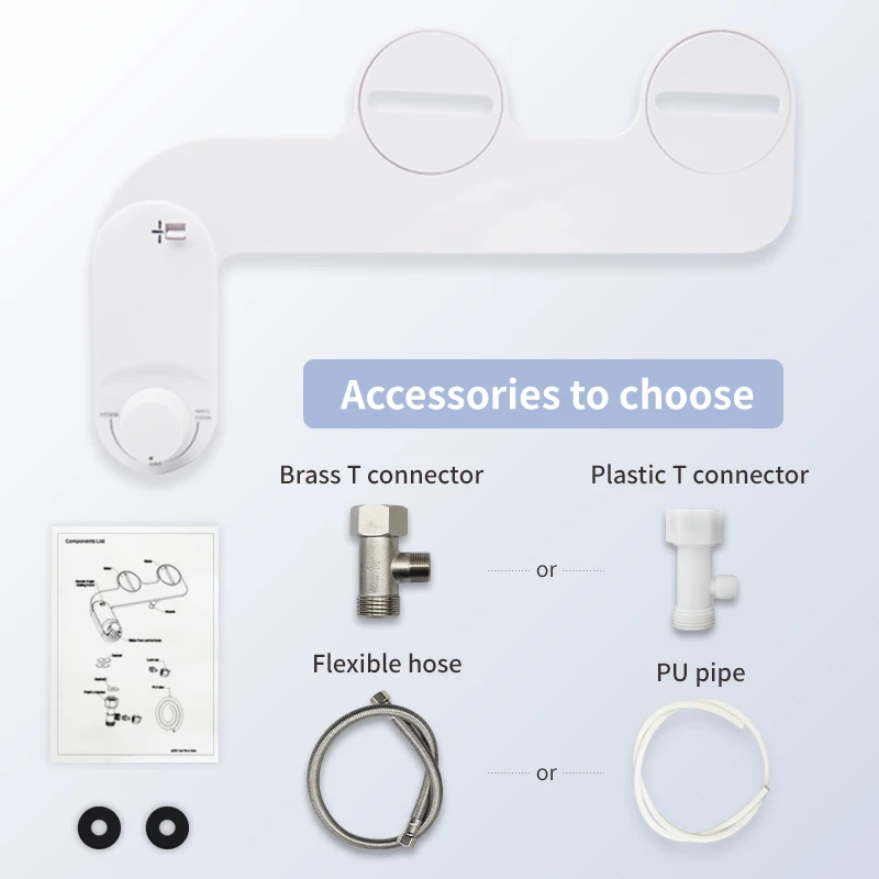 Ультра-тонкое регулируемое ручное биде для воды, холодная вода, чистая приклад, неэлектрическое механическое одно сопло, биде, насадка для унитаза