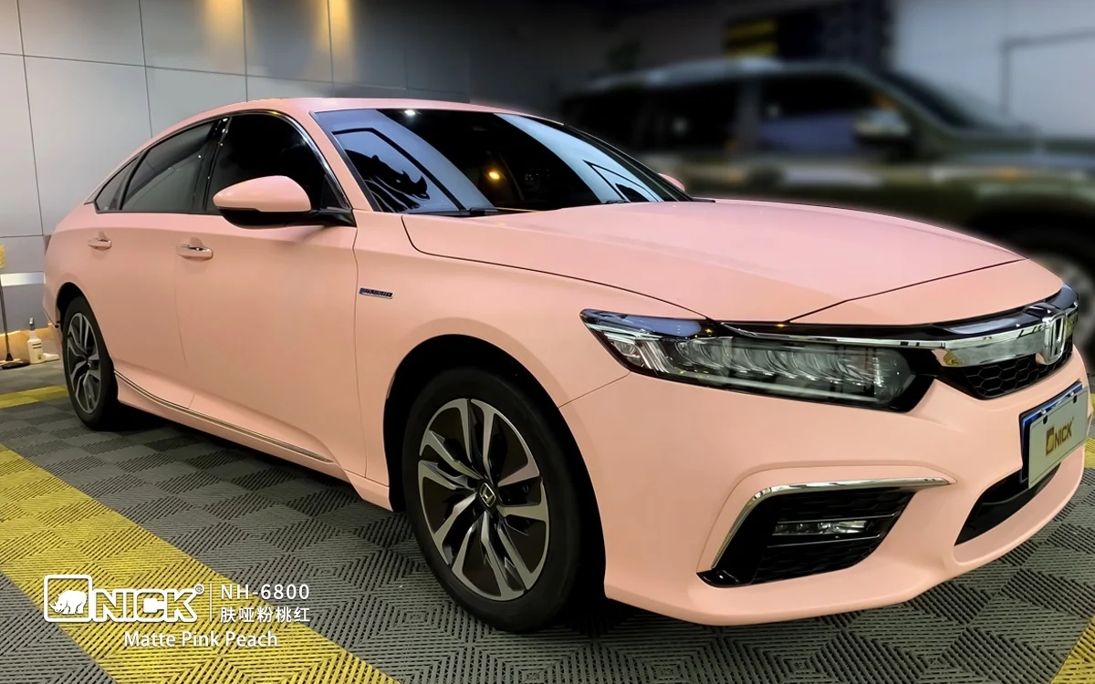 Cheapest Car Wraps Matte Pink Peach Vinil Automotriz PPF Color Holographic Film Stretch Wrap Film Matte Decorative Films