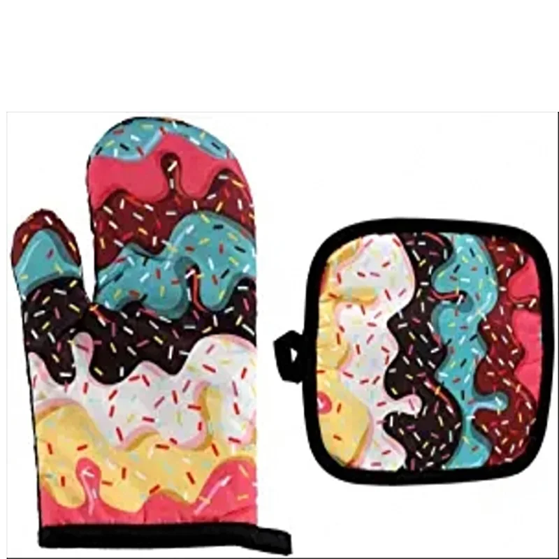 
Factory Customize Silicone Cotton Kitchen Grill Gloves Heat Resistant 