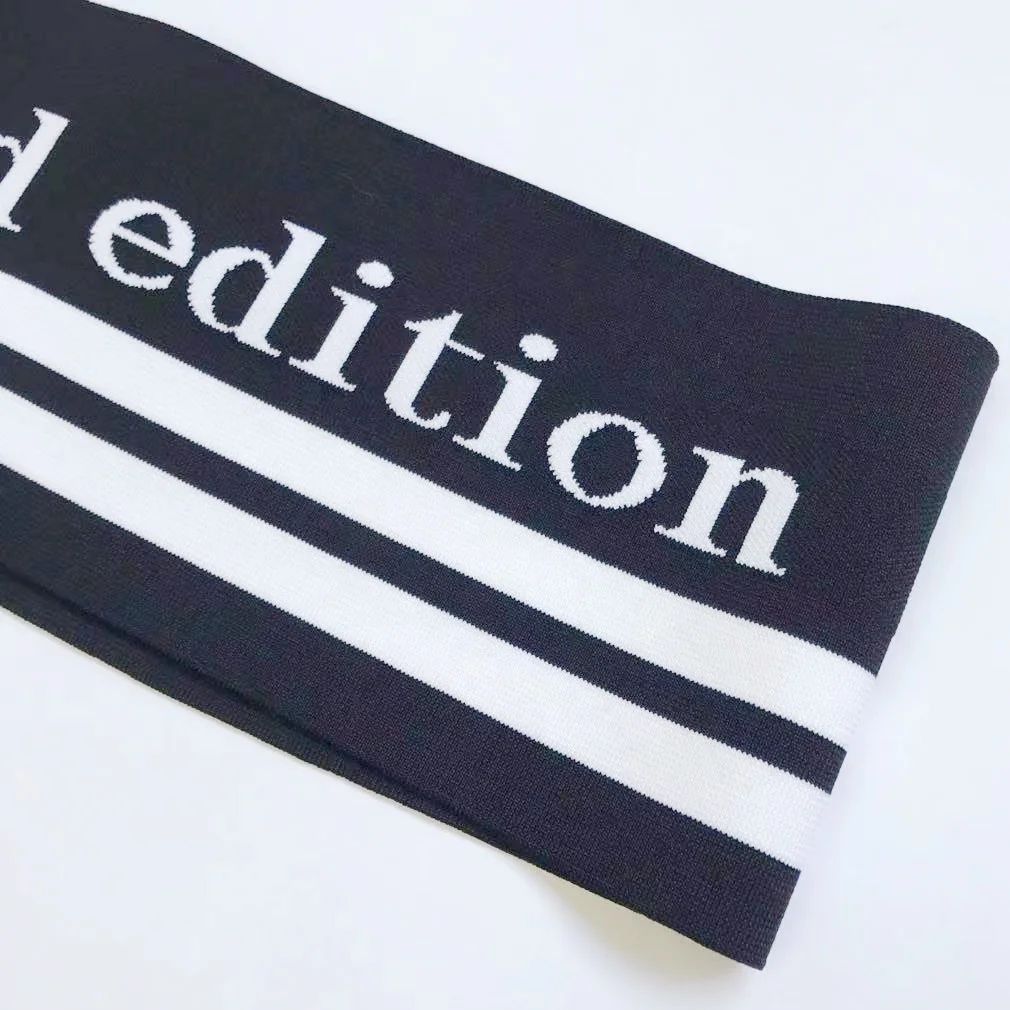 Manufacture stripe Polyester Waistband Custom Rib Knitted Cuffs