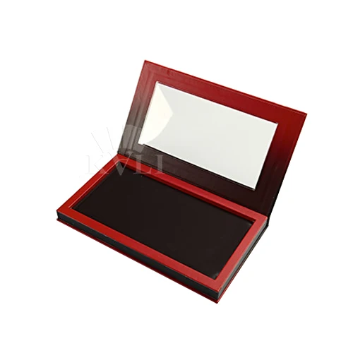 Personalized red paper card board eyeshadow palette private label empty magnet makeup palette