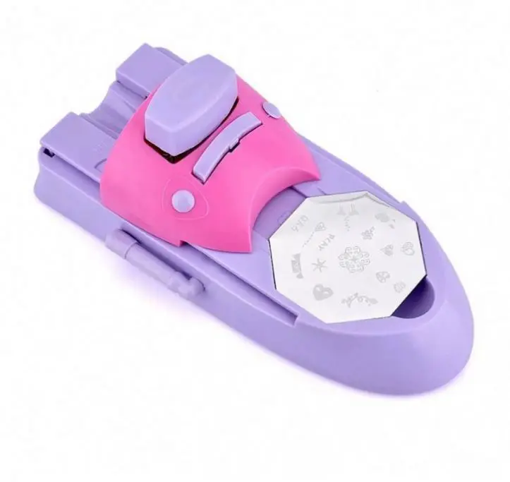 New style Manicure Machine Stamp Set Pattern Plates Scraper Free Gift 6pcs Metal DIY Press on Nails Nail Art Printer Printing Pl