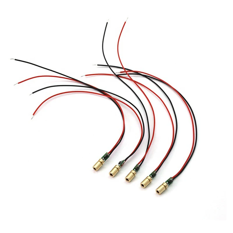 Red Dot Laser Diode Module 5mw 650nm Red Laser Cutting Point Brass Module