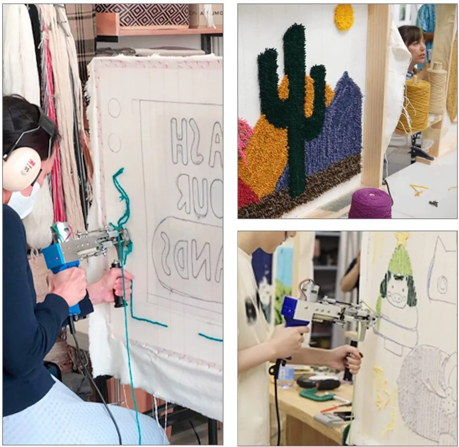 YELLOW LINE White embroidery roll cotton poly backing rug carpet tufting fabric primary monk tufting cloth for tufting gun