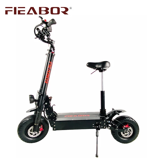 Fieabor Q13 New Design 13inch 60v 6000w Lithium Battery Power Fat Tire Big Powerful Electric Scooter