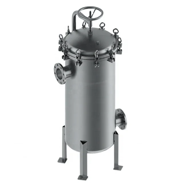 Use for Strong Alkali Acids Corrosive Liquids Filtration 316L Material Stainless 7'*16' Three-core Bag Filter Housing