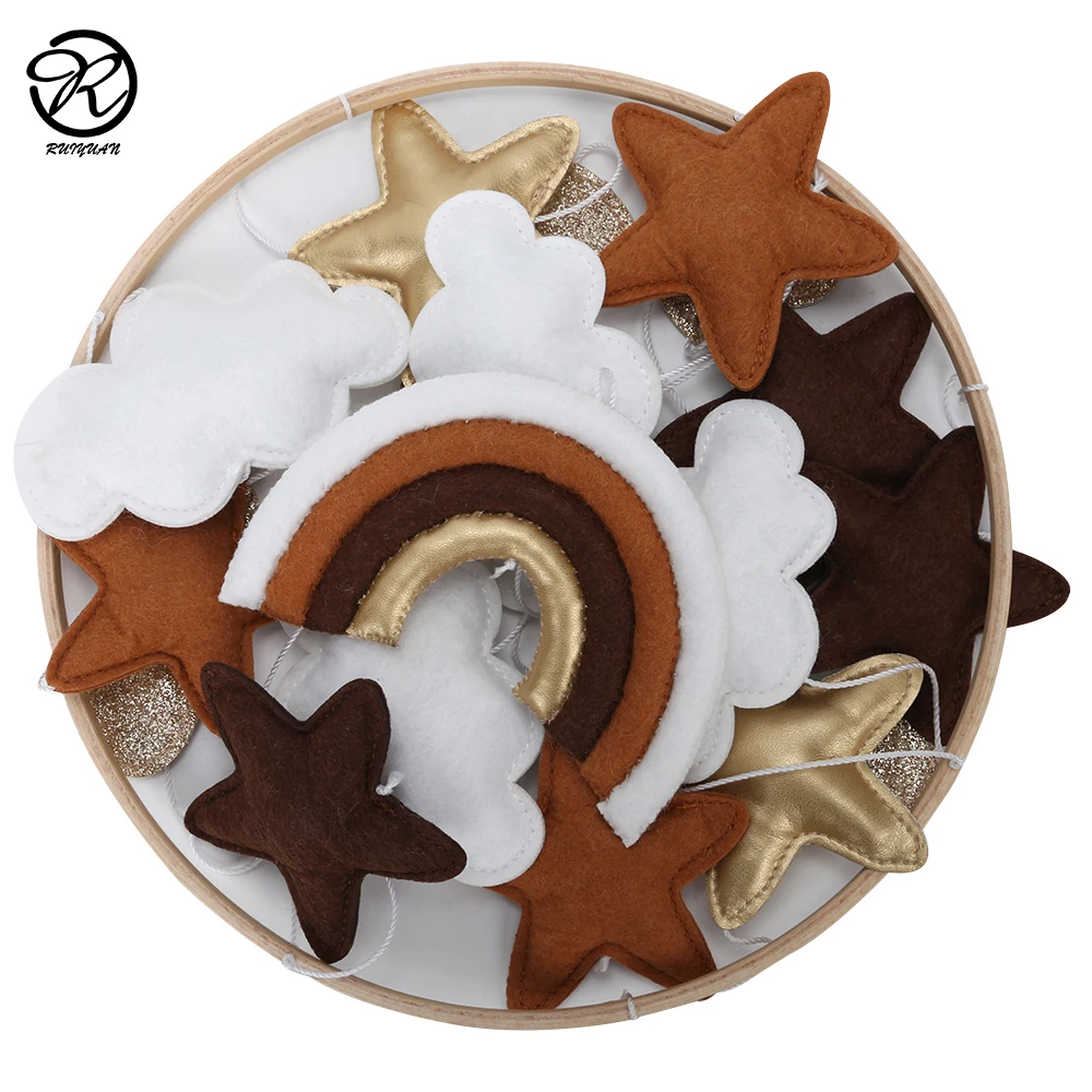 baby crib cot mobile elephant balloon airplane felt mobiles baby wood frame hanging decor kids musical mobile toy